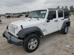 Salvage cars for sale at Houston, TX auction: 2015 Jeep Wrangler Unlimited Sport