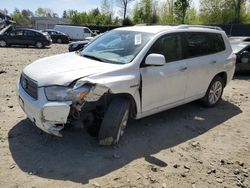 Salvage cars for sale at Waldorf, MD auction: 2010 Toyota Highlander Hybrid