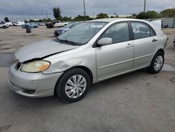 Salvage cars for sale from Copart Miami, FL: 2003 Toyota Corolla CE