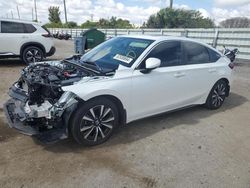 Salvage cars for sale from Copart Miami, FL: 2022 Honda Civic EXL