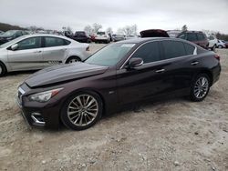 Salvage cars for sale at West Warren, MA auction: 2018 Infiniti Q50 Luxe