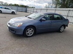 Salvage cars for sale from Copart Dunn, NC: 2007 Honda Accord EX