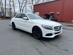Salvage cars for sale at North Billerica, MA auction: 2015 Mercedes-Benz C 300 4matic