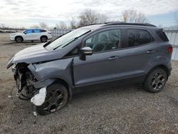 Salvage cars for sale from Copart London, ON: 2018 Ford Ecosport SES
