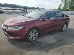 Salvage cars for sale at Dunn, NC auction: 2015 Chrysler 200 Limited