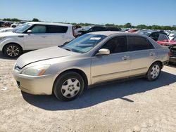 Salvage cars for sale from Copart San Antonio, TX: 2005 Honda Accord LX