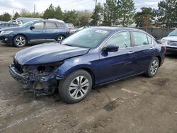 Salvage cars for sale at Denver, CO auction: 2014 Honda Accord LX