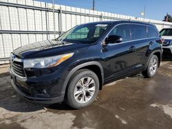 Salvage cars for sale from Copart Littleton, CO: 2015 Toyota Highlander LE