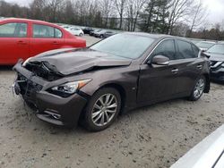 Salvage cars for sale at North Billerica, MA auction: 2014 Infiniti Q50 Base