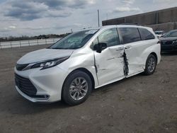 Salvage cars for sale at Fredericksburg, VA auction: 2022 Toyota Sienna XLE