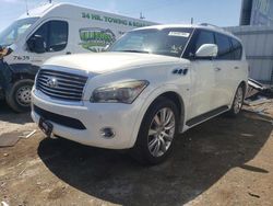 Salvage cars for sale at Chicago Heights, IL auction: 2014 Infiniti QX80