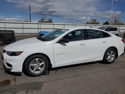Salvage cars for sale from Copart Littleton, CO: 2017 Chevrolet Malibu LS