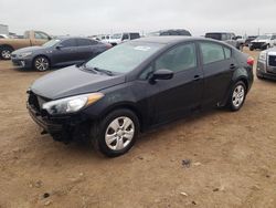 Salvage cars for sale at Amarillo, TX auction: 2015 KIA Forte LX