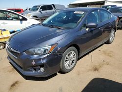 Salvage cars for sale at Brighton, CO auction: 2017 Subaru Impreza Premium Plus