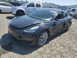 Salvage cars for sale from Copart Vallejo, CA: 2018 Tesla Model 3