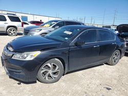 Salvage cars for sale from Copart Haslet, TX: 2017 Honda Accord LX