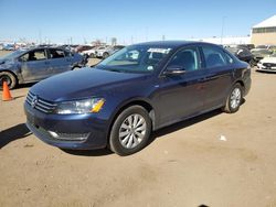 Salvage cars for sale from Copart Brighton, CO: 2014 Volkswagen Passat S