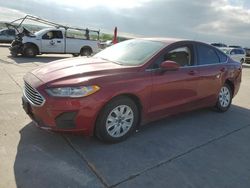 Salvage cars for sale at Grand Prairie, TX auction: 2019 Ford Fusion S