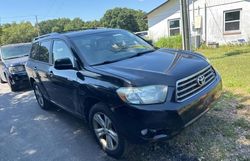Salvage cars for sale at Riverview, FL auction: 2008 Toyota Highlander Sport