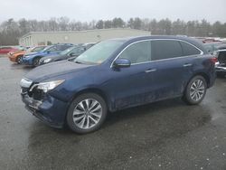 Salvage cars for sale at Exeter, RI auction: 2016 Acura MDX Technology