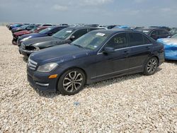 Salvage cars for sale from Copart New Braunfels, TX: 2012 Mercedes-Benz C 300 4matic