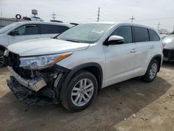 Salvage cars for sale from Copart Chicago Heights, IL: 2016 Toyota Highlander LE