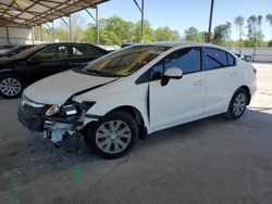 Honda Civic salvage cars for sale: 2012 Honda Civic LX