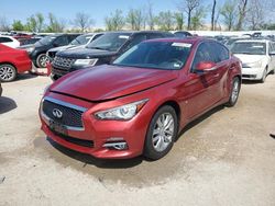 Salvage cars for sale from Copart Bridgeton, MO: 2014 Infiniti Q50 Base