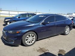 Chevrolet Malibu lt salvage cars for sale: 2016 Chevrolet Malibu LT