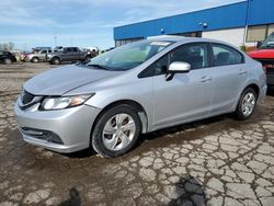 Salvage cars for sale at Woodhaven, MI auction: 2015 Honda Civic LX