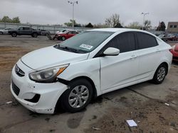 Hyundai Accent SE salvage cars for sale: 2016 Hyundai Accent SE