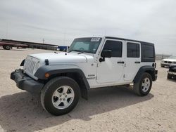 Salvage cars for sale at Andrews, TX auction: 2015 Jeep Wrangler Unlimited Sport