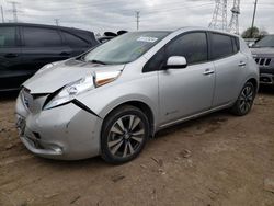 Salvage cars for sale at Elgin, IL auction: 2015 Nissan Leaf S