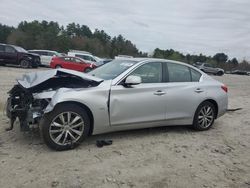 Salvage cars for sale from Copart Mendon, MA: 2017 Infiniti Q50 Premium