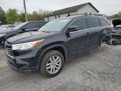 Salvage cars for sale at York Haven, PA auction: 2014 Toyota Highlander LE