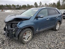 Salvage cars for sale at Windham, ME auction: 2015 KIA Sorento LX