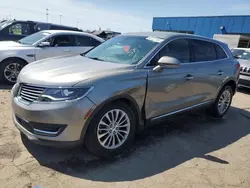 Salvage cars for sale at Woodhaven, MI auction: 2016 Lincoln MKX Select