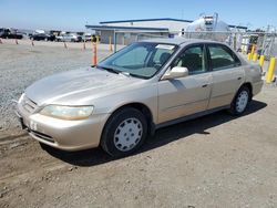 Salvage cars for sale from Copart San Diego, CA: 2002 Honda Accord LX