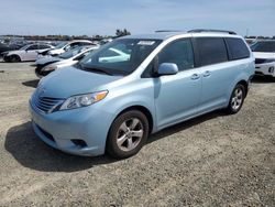 Salvage cars for sale at Antelope, CA auction: 2017 Toyota Sienna LE