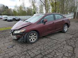 Honda salvage cars for sale: 2013 Honda Civic LX