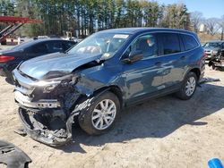 Salvage cars for sale at North Billerica, MA auction: 2019 Honda Pilot LX