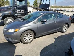 Salvage cars for sale at Rancho Cucamonga, CA auction: 2012 Honda Civic EX