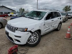 Jeep Grand Cherokee Summit salvage cars for sale: 2018 Jeep Grand Cherokee Summit