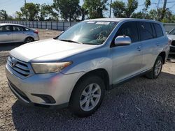 Salvage cars for sale from Copart Riverview, FL: 2013 Toyota Highlander Base