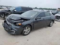 Salvage cars for sale at San Antonio, TX auction: 2017 Chevrolet Malibu LS