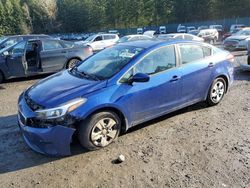 Salvage cars for sale from Copart Graham, WA: 2018 KIA Forte LX