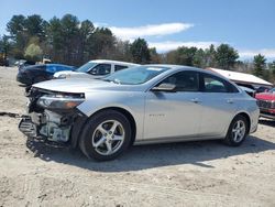 Salvage cars for sale from Copart Mendon, MA: 2017 Chevrolet Malibu LS