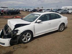 Volkswagen salvage cars for sale: 2012 Volkswagen Passat SE