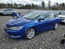 Salvage cars for sale at Windham, ME auction: 2015 Chrysler 200 Limited