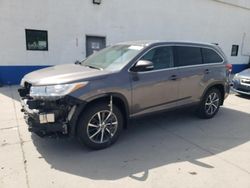 Salvage cars for sale from Copart Farr West, UT: 2019 Toyota Highlander SE